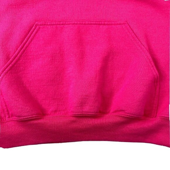 Gildan Hooded Sweatshirt Womens size Medium be kind Pullover Hoodie Bright Pink - Picture 5 of 9
